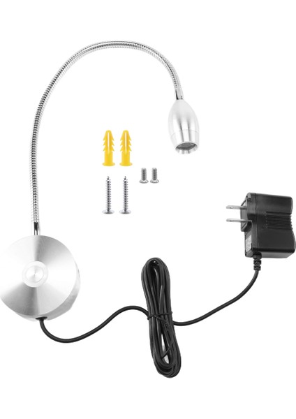 Dimmable Okuma Lambası, Yatak Odası Başucu Için Kablolu Fişli Yatak Lambaları, Esnek Goopeneck Kitap Lambası, Duvara Monte Okuma Işık, 200LM / 3000K Kiriş Açısı: 30 ° Abd Fiş (Yurt Dışından)