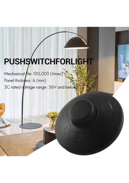 1pcs Siyah Sıralı Lamba Ayak Anahtarı Itme Güç Pedalı Işık Ayak Switch (Yurt Dışından) fiyatları
