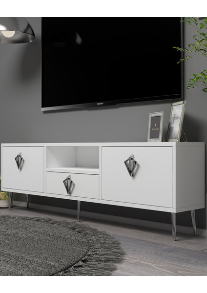 1313DROPCT-32 Tv Sehpası Beya-Gümüş