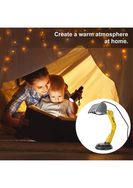 Ekskavatör Masa Lambası Inşaat Dekor Boy LED Noel Işık Işıkları Toddler Ofis Valentine&#39;in Yatak Odası Için Hediye Lambası (Yurt Dışından) fiyatları