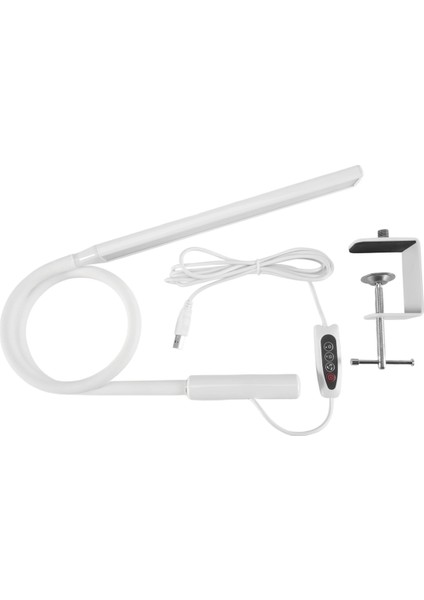 LED Masa Lambası, Kelepçeli Salıncak Kol Masa Lambası, Esnek Goopeneck Görev Lambası, Göz Aracı Mimar Masası Açık Beyaz (Yurt Dışından) modelleri