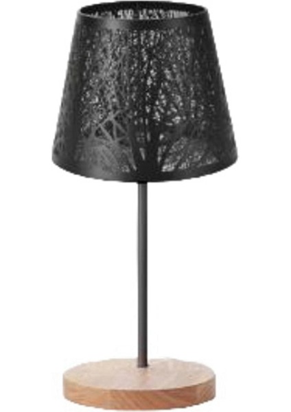 Masa Lambası, Namlu Metal Abajur ve Tabanda Kolye Lambası Duvar Lambası Için Uygun Ağaç Desenli Taban Siyah E Lambası (Yurt Dışından)