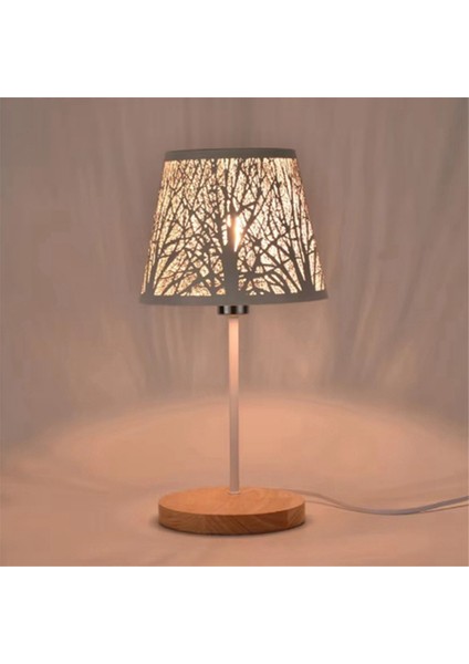 Masa Lambası, Namlu Metal Abajur ve Tabanda Kolye Lambası Duvar Lambası Için Uygun Ağaç Desenli Taban Siyah E Lambası (Yurt Dışından) fırsatları