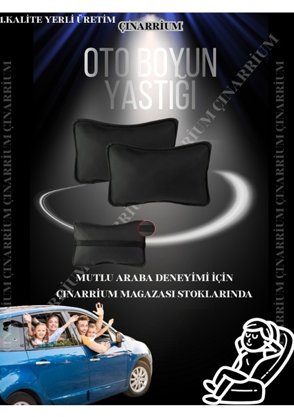 Audi A8 D3 2003-2010 - Uzun Oto Koltuk Düz Renk Boyun Yastığı 2 Adet