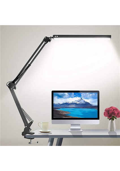 Kelepçeli LED Masa Lambası, Ayarlanabilir Salınım Kolu Masa Lambası, Çalışma/okuma/ofis/iş Için Modern Mimar Masa Lambası (Siyah) (Yurt Dışından) fiyatları