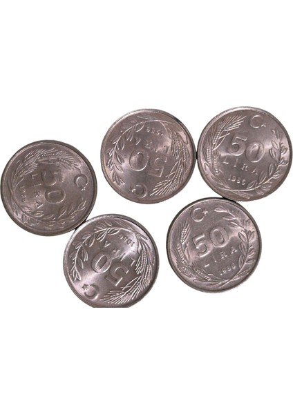 1986 Yılı 50 Lira Çil 5 Adet