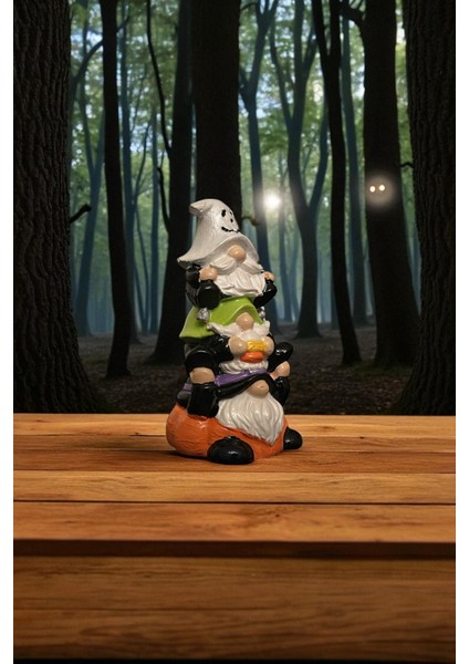 Cadılar Bayramı Cüce Sevimli Biblo Dekoratif Figür Evin Neşesi, Masanın Maskotu 13X7 cm