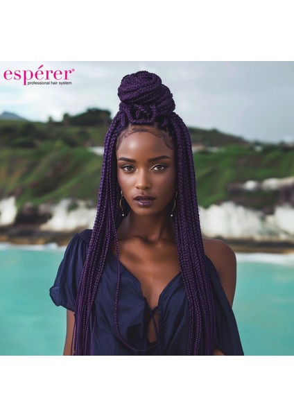 Sentetik Örgülük Saç Esperer 100 Gr. - Mürdüm Moru