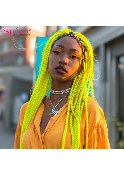 Sentetik Örgülük Saç Esperer 100 Gr. - Neon Sarı