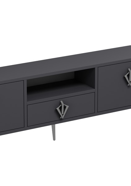 1313DROPCT-32 Tv Sehpası Antrasit-Gümüş indirimleri