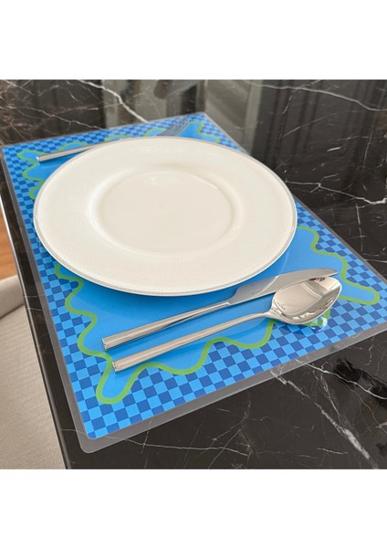 Amerikan Servisi 2'li Renkli Damalı Sofra ve Ev Dekorasyon Yemek Altlığı 42X28 modelleri