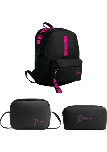 Okul Seti – Çanta + Termal Beslenme + Kalemlik Pembe 1140