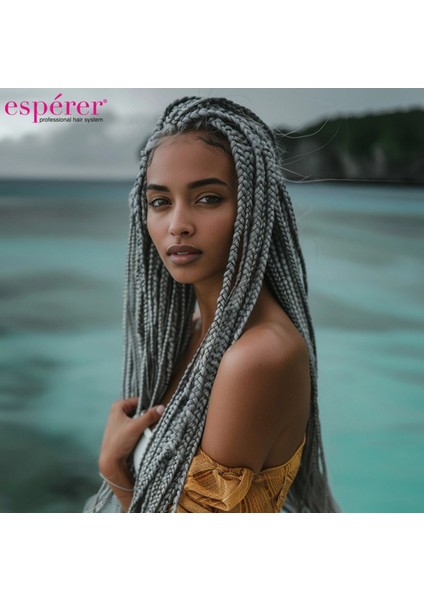 Sentetik Örgülük Saç Esperer 100 Gr. - Koyu Gri