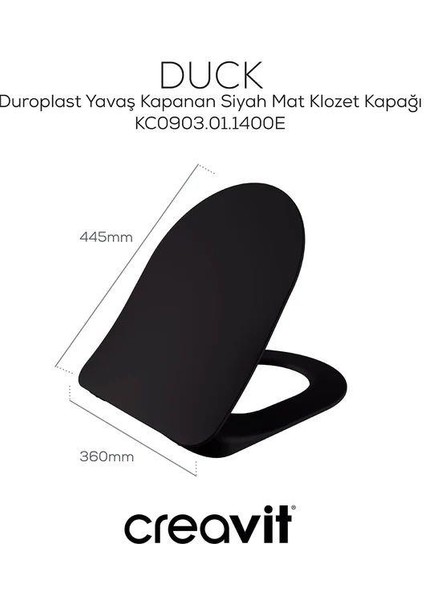 Terra Asma Klozet (TP325.SM) Mat Siyah + Duck Yavaş Kapanan Kapak Mat Siyah 2'li Set fiyatları