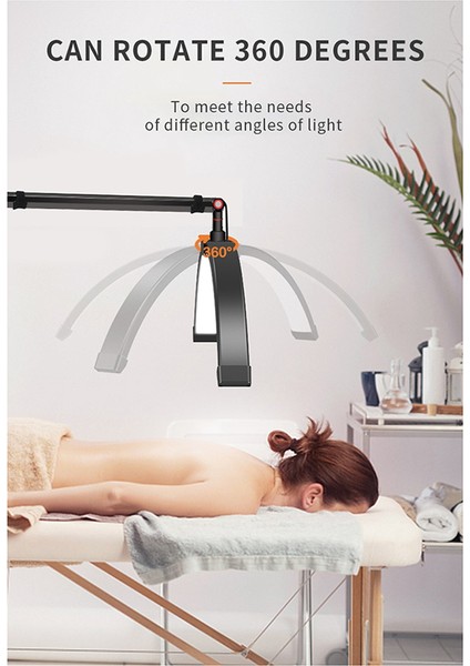 20W 16INCH U Şeklinde LED Yarım Ay Güzellik Lambası Yüzük Kaş Dövme Güzellik Salon Kirpik Uzatma Lambası Siyah Abd Fiş (Yurt Dışından) fiyatları