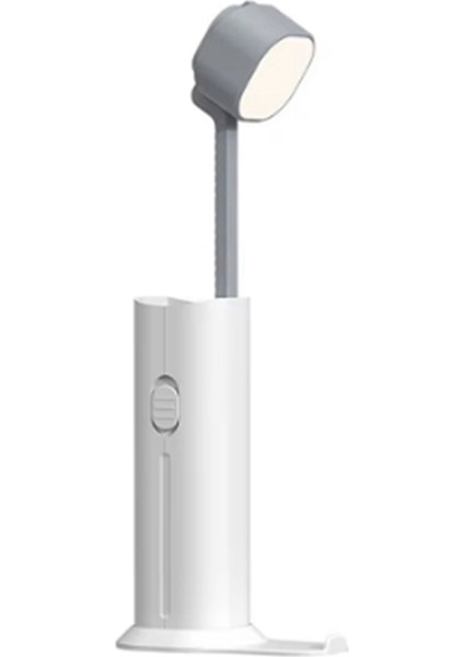 Beyaz Mini Güç Bankası Taşınabilir LED Öğrenme ve Okuma Küçük Masa Lambası Aileler Için Uygun 1200 Mah (Yurt Dışından)