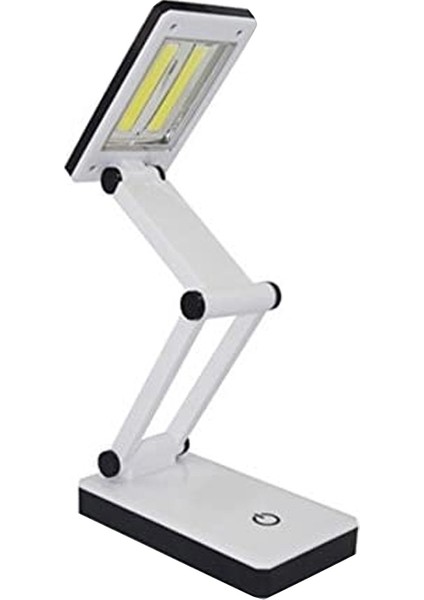 Süper Parlak Kobu LED Taşınabilir Masa Lambası Katlanabilir Pres Hassas Kontrol Pili ve USB Powered (Pil Yok) (Yurt Dışından)