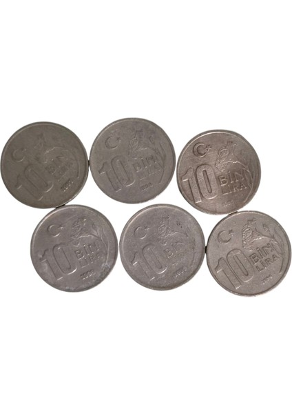 1994-99 Arası 10 Bin Lira Seti 6 Adet