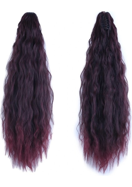 Tokalı Kabarık Dalgalı At Kuyruğu - Koyu Kızıl fiyatları