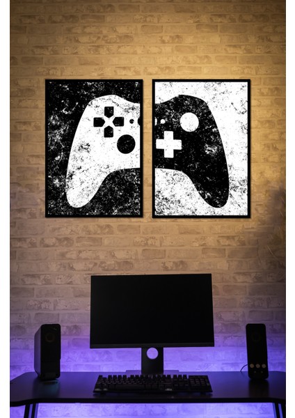 Notpa Dekorize Mdf 2 Parça 3 mm Çerçeve Görünümlü Gamer Tablo 21X30 2001 30 x 21