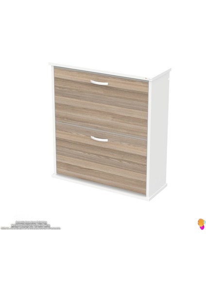 Asaf Cordoba Renk 72 cm Asma Ayakkabılık Kapı Önü 2 Düşer Kapak 4 Bölmeli Ayakkabılık 72X78X25,5 cm indirimleri