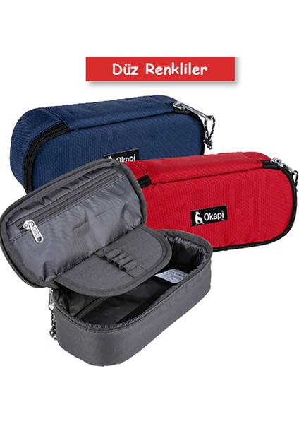 OKP-121R Kalem Çantası Düz Renk