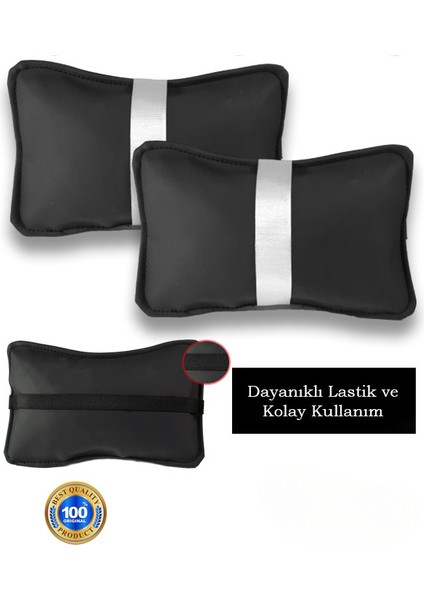 Mercedes Sl R129 1989-2002 Oto Koltuk Beyaz Şerit Boyun Yastığı 2 Adet indirimleri