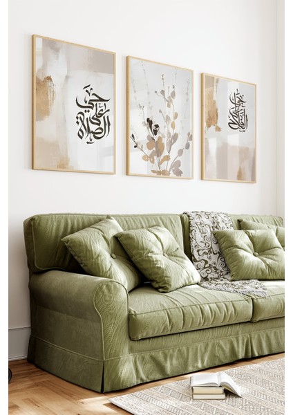 📿 Manevi Dokunuşlu 3’lü Tablo Seti 🌿 CRV1113 23 x 32 indirimleri