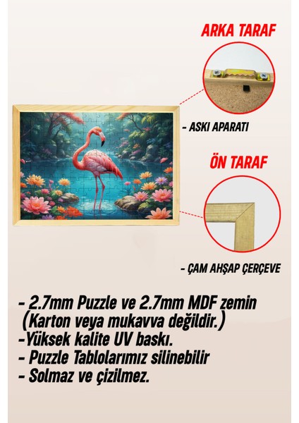 Ahşap Çerçeveli Puzzle - Tablo Hthp - 008 23 x 32 120 Parça indirimleri