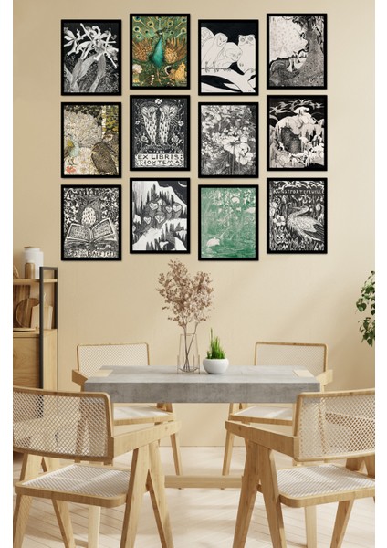 Dekorize Mdf Tablo Seti 12 Parça - Salon Oturma Odası Için Duvar Dekoru Çerçeve Görünümlü Onk 1035 13 x 17 fiyatları