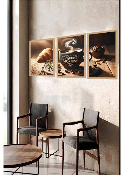 ☕ Rustik Sabah – Good Morning Yazılı 3’lü Mdf Uv Baskılı Tablo Seti (3 Ebat Seçeneği) CRVS1023 13 x 17 indirimleri