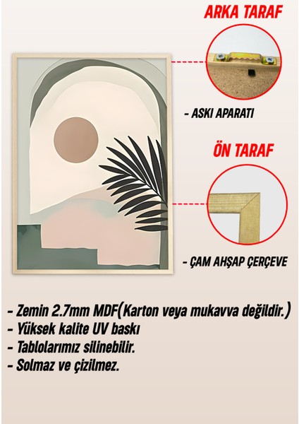 🖼️ Modern Çerçeveli 3'lü Tablo Seti – Minimalist Geometrik Tasarım CRV1058 23 x 32 indirimleri