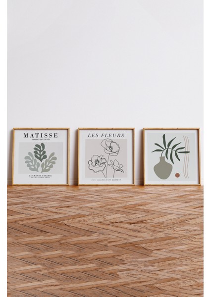 Ahşap Çerçeveli Mdf Kare Tablo Seti Salon ve Oturma Odası Için KR4028 23 x 23 indirimleri