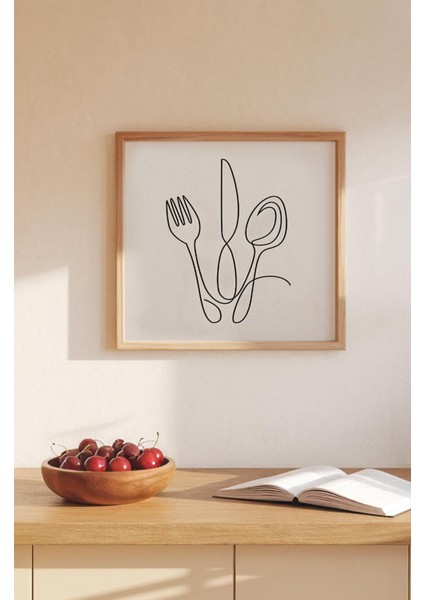 Ahşap Çerçeveli Mdf Kare Tek Tablo (Kendi Tablo Setinizi Oluşturacağınız Liste) Mutfak 23 x 23 Çerçeveli TX1072 modelleri