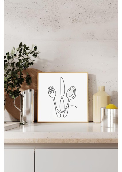 Ahşap Çerçeveli Mdf Kare Tek Tablo (Kendi Tablo Setinizi Oluşturacağınız Liste) Mutfak 23 x 23 Çerçeveli TX1072 indirimleri