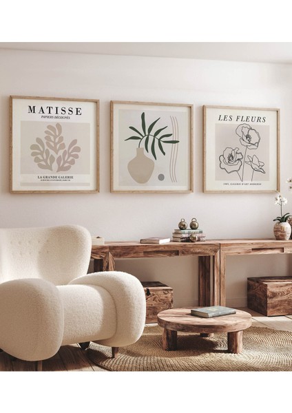 Ahşap Çerçeveli Mdf Kare Tablo Seti Salon ve Oturma Odası Için KR4018 23 x 23 fırsatları