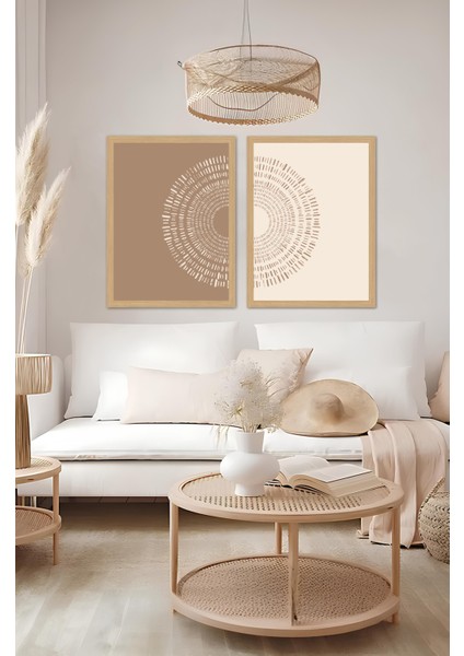 Dekorize Mdf 2 Parça 30X40 cm 3 mm Çerçeve Görünümlü Bohem Tablo 30401 30 cm