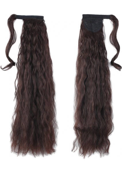 Bağlamalı Kabarık Dalgalı At Kuyruğu - Koyu Kahve fiyatları