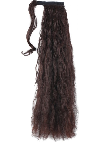 Bağlamalı Kabarık Dalgalı At Kuyruğu - Koyu Kahve modelleri