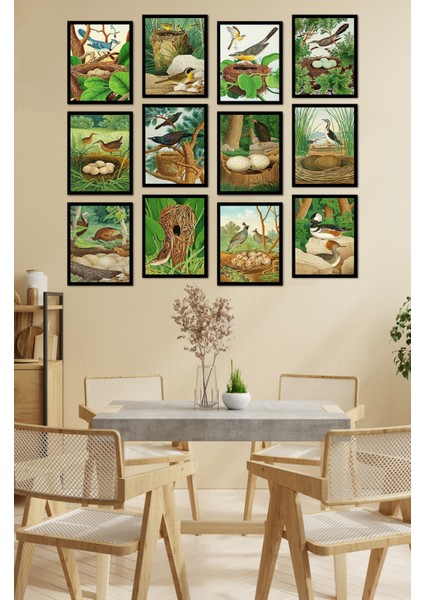Dekorize Mdf Tablo Seti 12 Parça - Salon Oturma Odası Için Duvar Dekoru Çerçeve Görünümlü Onk 1033 13 x 17 fiyatları