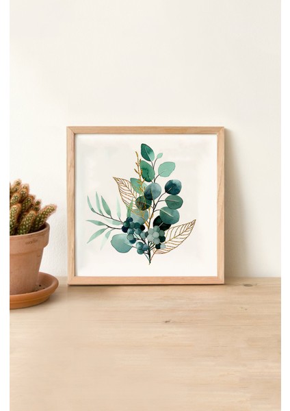 Ahşap Çerçeveli Mdf Kare Tek Tablo (Kendi Tablo Setinizi Oluşturacağınız Liste) 23 x 23 Çerçeveli TX1204