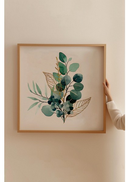 Ahşap Çerçeveli Mdf Kare Tek Tablo (Kendi Tablo Setinizi Oluşturacağınız Liste) 23 x 23 Çerçeveli TX1204 fırsatları