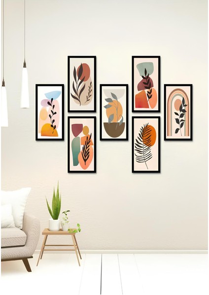 Modern Style Dekorize Mdf 7 Parça Çerçeve Görünümlü Tablo Set 10203 10 x 20 modelleri