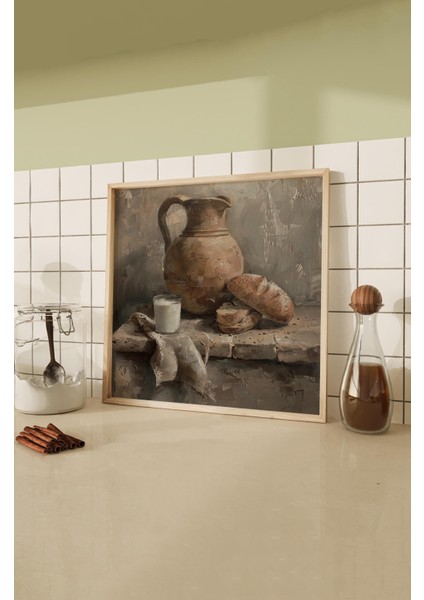 Ahşap Çerçeveli Mdf Kare Tek Tablo (Kendi Tablo Setinizi Oluşturacağınız Liste) MUTFAK04 23 x 23 Çerçeveli TX1106 fiyatları