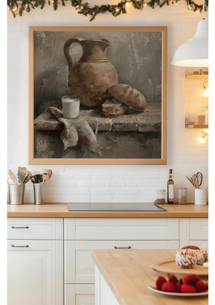 Ahşap Çerçeveli Mdf Kare Tek Tablo (Kendi Tablo Setinizi Oluşturacağınız Liste) MUTFAK04 23 x 23 Çerçeveli TX1106 fırsatları