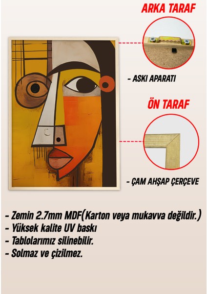 Dekorize Mdf Tablo Seti 3 Parça 3 mm - Çerçeveli Tablo Seti Salon Oturma Odası Için 3049 23 x 32 modelleri