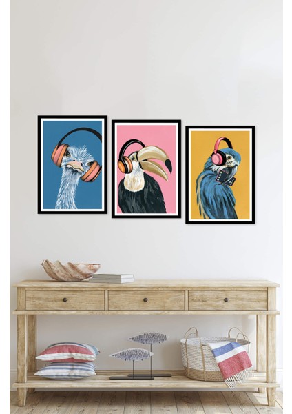 Dekorize Mdf Tablo Seti 3 Parça 3 mm - Salon Oturma Odası Için Duvar Dekoru 3063 13 x 17 modelleri