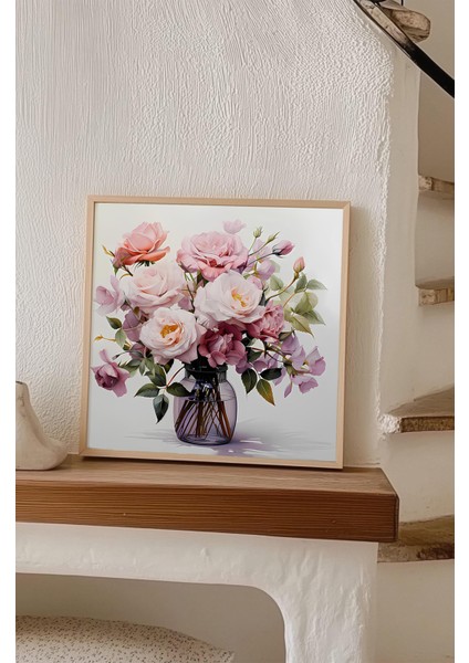Ahşap Çerçeveli Mdf Kare Tek Tablo (Kendi Tablo Setinizi Oluşturacağınız Liste) 23 x 23 Çerçeveli TX1206 indirimleri