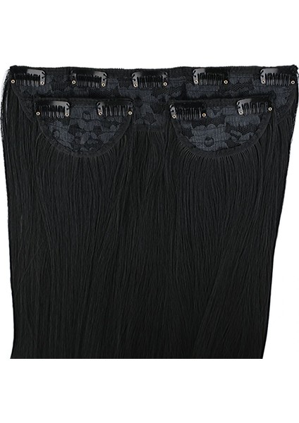 Fiber Sentetik Düz Yarım Ay + 2 Yan Çıt Çıt - Siyah modelleri