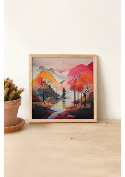 Ahşap Çerçeveli Mdf Kare Tek Tablo (Kendi Tablo Setinizi Oluşturacağınız Liste) TX1018 23 x 23